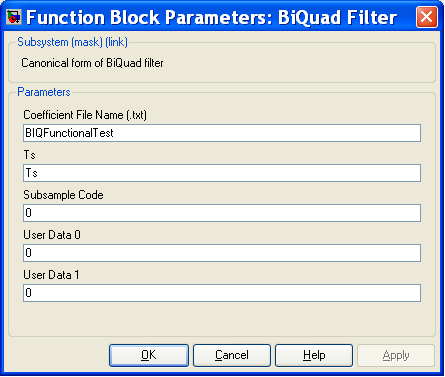 BiQuad Simulink2