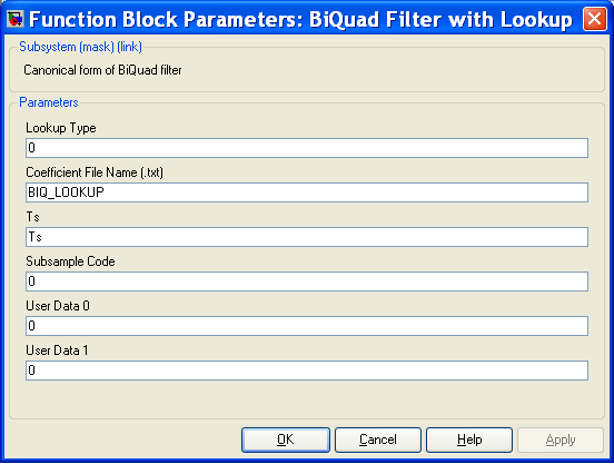 BiQuad Simulink2